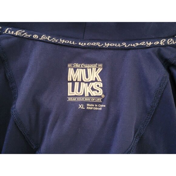 Muk Luks Womens Blue Open-Front Cardigan XL Polyester & Spandex - Picture 3 of 5